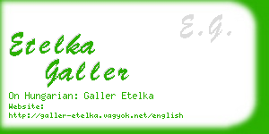 etelka galler business card